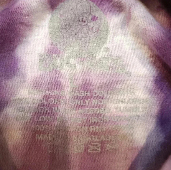 Bucees Logo T-shirt Tie-Dye Top Go Little Rockstar VW Bus Sz Large Purple Green - Picture 6 of 6